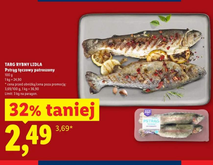 Pstrąg tęczowy patroszony