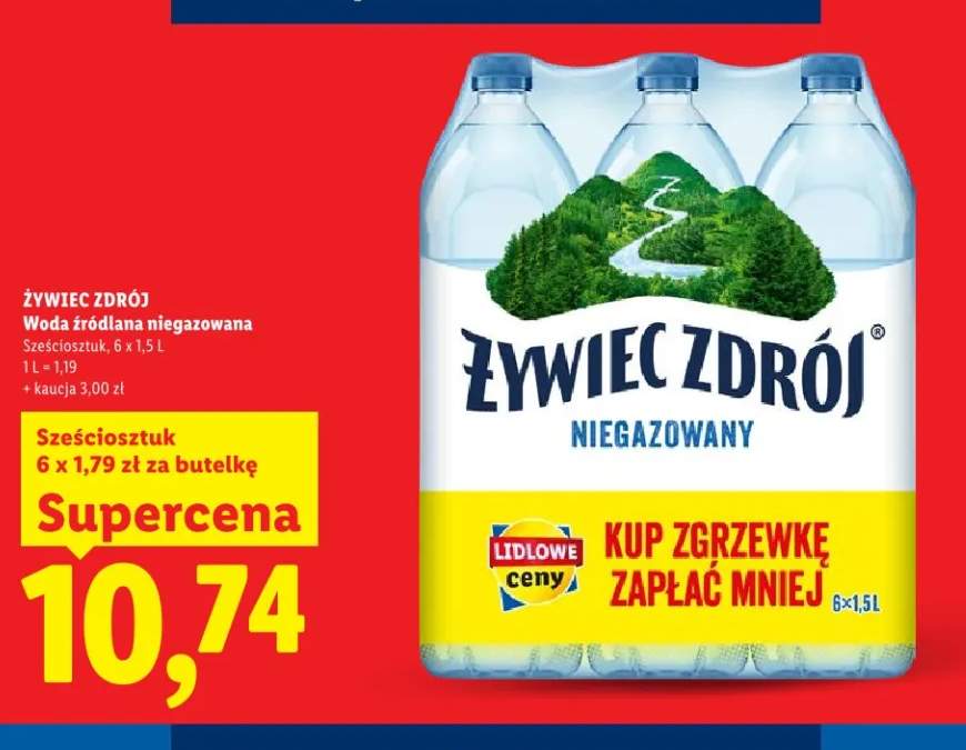 Woda źródlana niegazowana Żywiec Zdrój