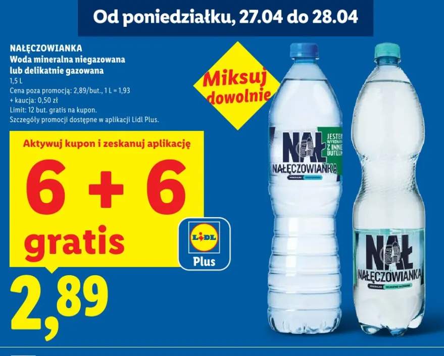 Woda mineralna niegazowana Nałęczowianka