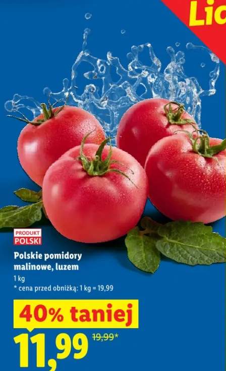 Pomidory malinowe luzem polskie