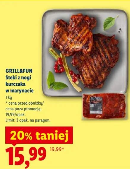 Steki z nogi kurczaka w marynacie Grill&Fun