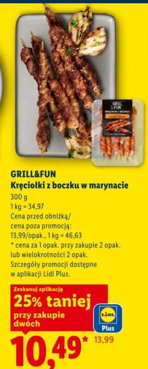 Kręciołki z boczku w marynacie Grill&Fun
