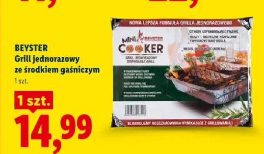Grill jednorazowy ze środkiem gaśniczym Beyster