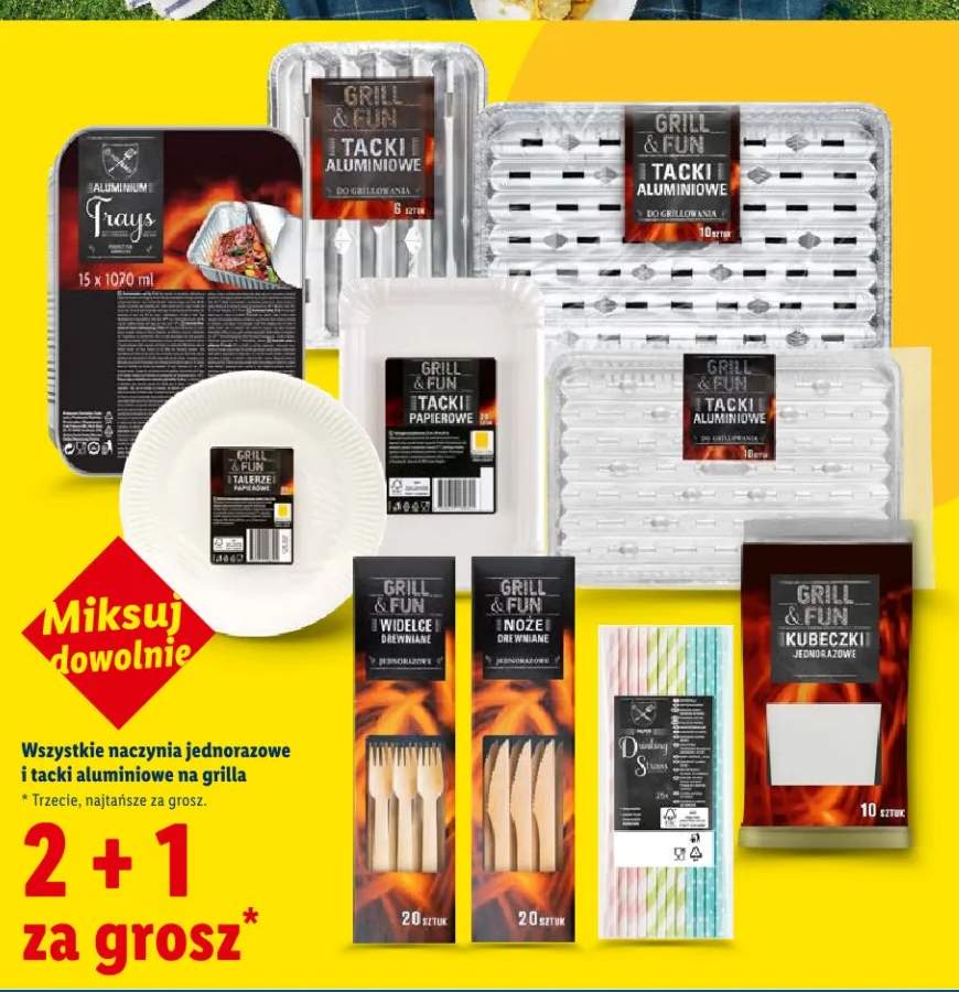 Widelce drewniane Grill & Fun jednorazowe