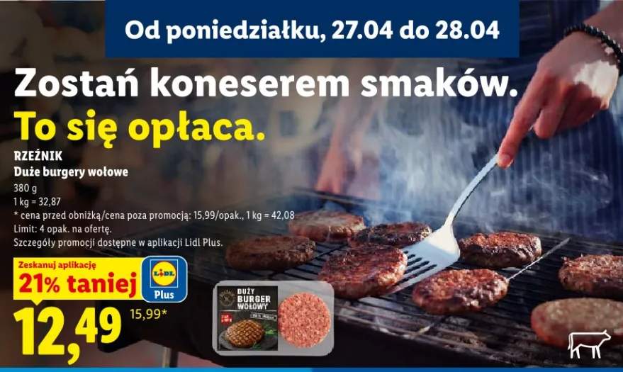 Duże burgery wołowe Rzeźnik