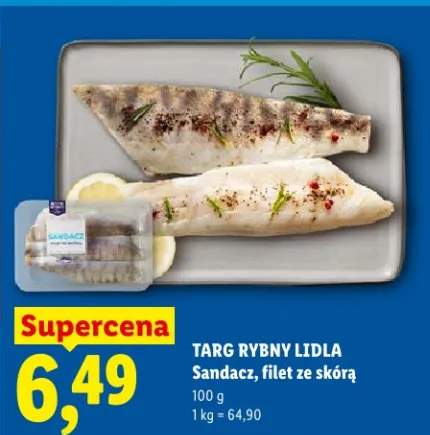 Sandacz filet ze skórą Targ Rybny Lidla
