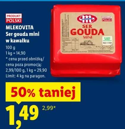 Ser gouda mini w kawałku Mlekovita