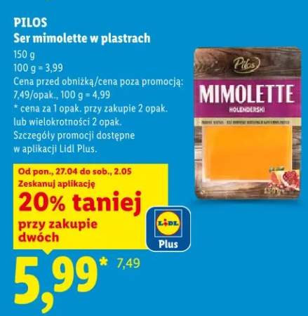 Ser mimolette w plastrach Pilos