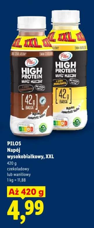 Napój mleczny wysokobiałkowy XXL Pilos High Protein waniliowy
