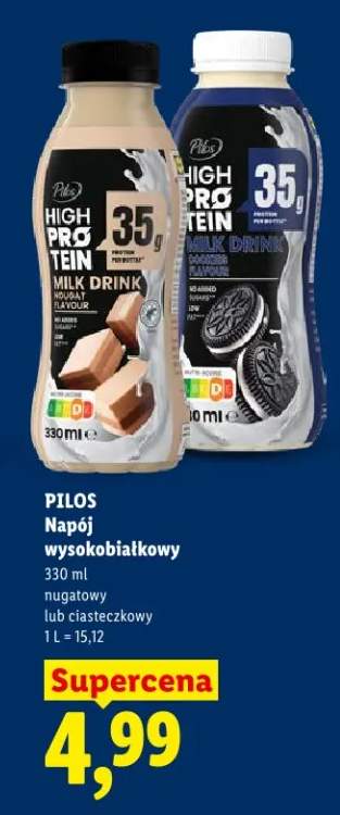 Napój wysokobiałkowy Pilos High Protein Milk Drink nugatowy