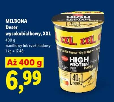 Deser wysokobiałkowy XXL Milbona High Protein czekoladowy