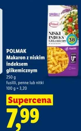 Makaron z niskim indeksem glikemicznym Polmak nitki
