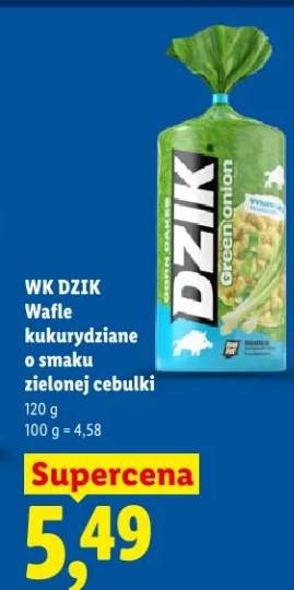 Wafle kukurydziane o smaku zielonej cebulki WK Dzik