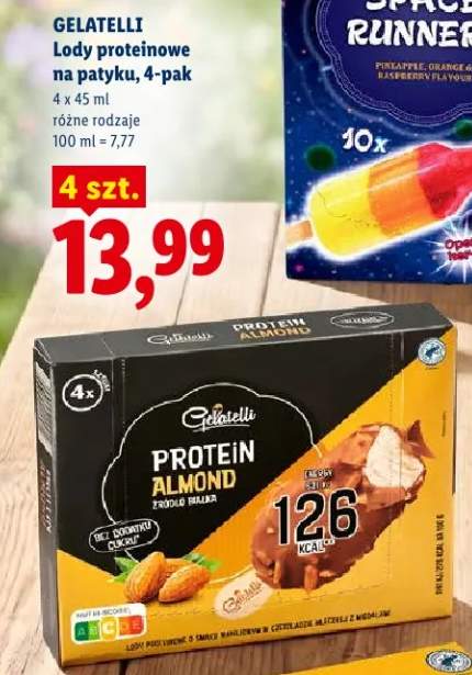 Lody wodne na patyku Space Runners Gelatelli 10-pak