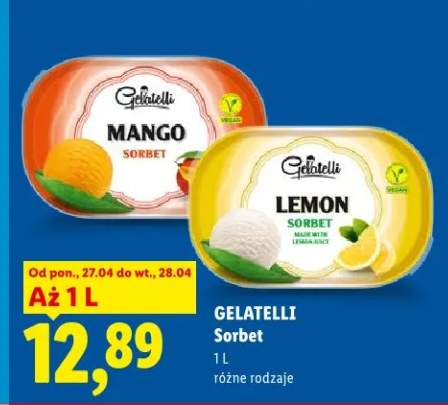 Lody Sorbet Mango Gelatelli
