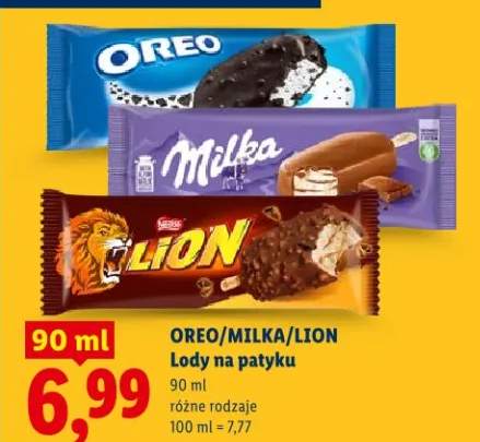 Lody na patyku Milka