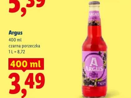Piwo Argus czarna porzeczka