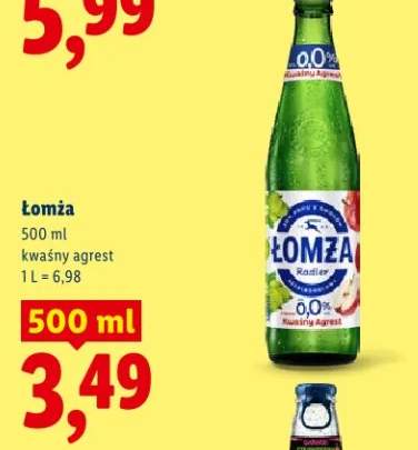 Piwo bezalkoholowe Łomża Radler 0,0% kwaśny agrest