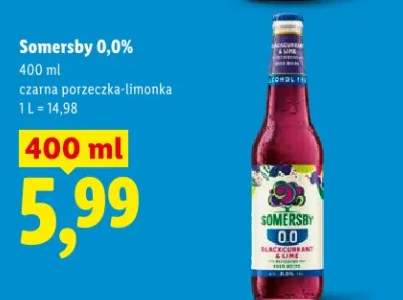 Piwo bezalkoholowe Somersby 0,0% czarna porzeczka-limonka
