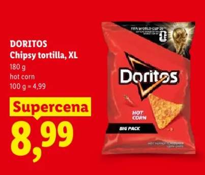 Chipsy tortilla XL hot corn Doritos Big Pack