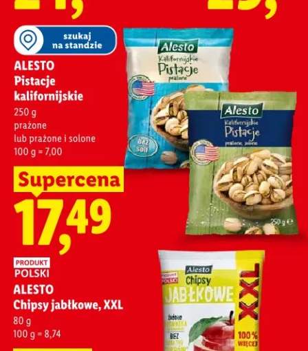 Pistacje kalifornijskie Alesto prażone i solone