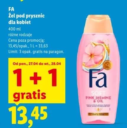 Żel pod prysznic dla kobiet Fa Pink Jasmine & Oil