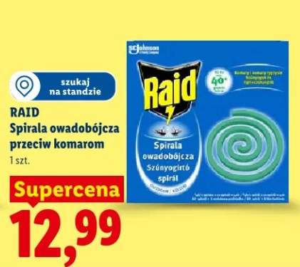 Spirala owadobójcza przeciw komarom Raid