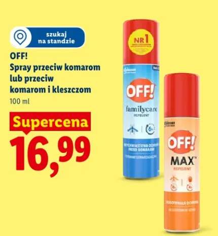 Spray przeciw komarom i kleszczom OFF! Max