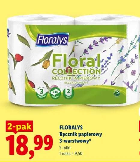 Ręcznik papierowy 3-warstwowy Floralys Floral Collection