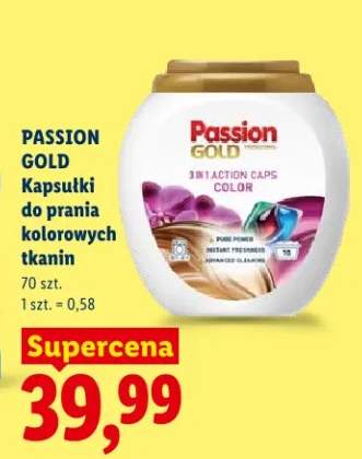 Kapsułki do prania kolorowych tkanin Passion Gold 3in1 Action Caps Color