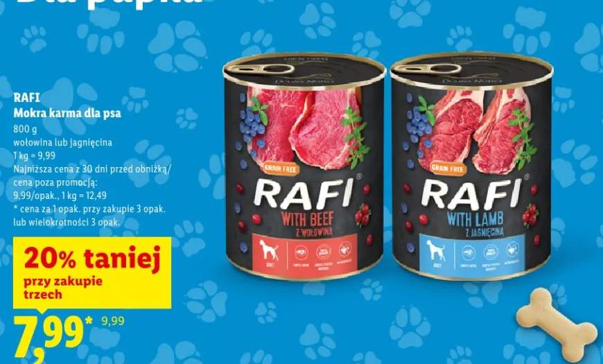 Mokra karma dla psa Rafi wołowina