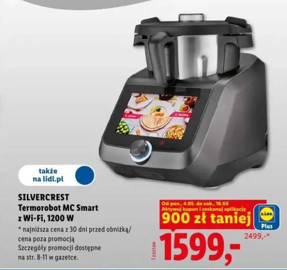 Termorobot MC Smart z Wi-Fi 1200W SilverCrest