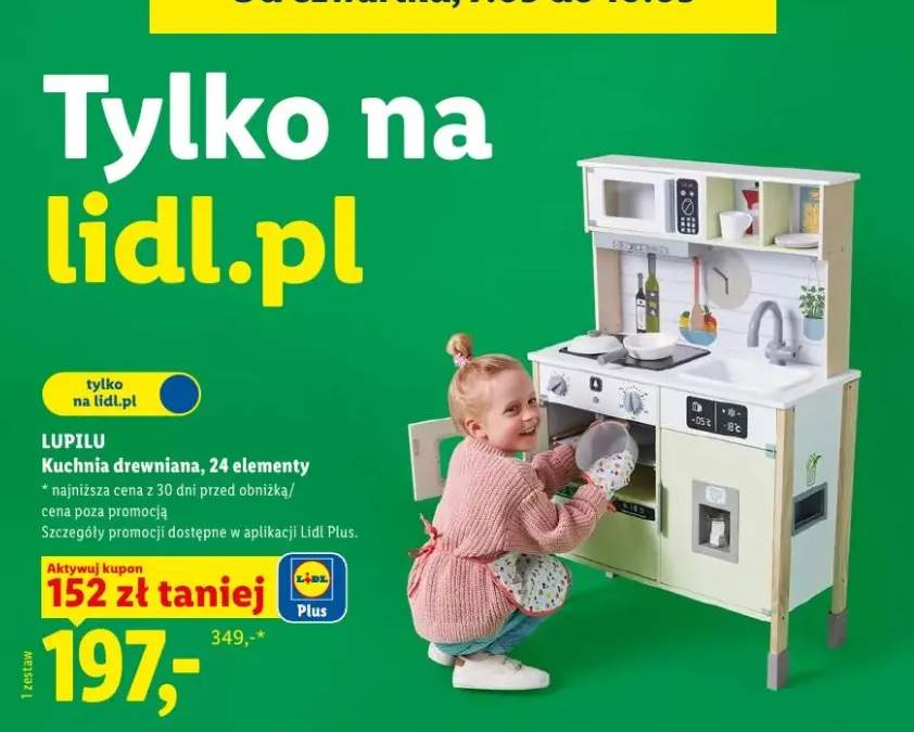 Kuchnia drewniana Lupilu 24 elementy