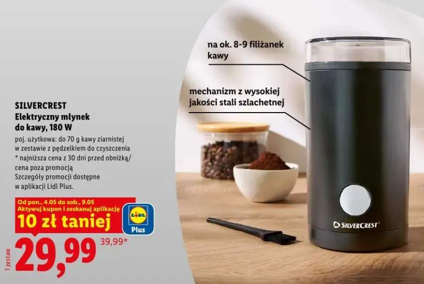 Elektryczny młynek do kawy SilverCrest 180W