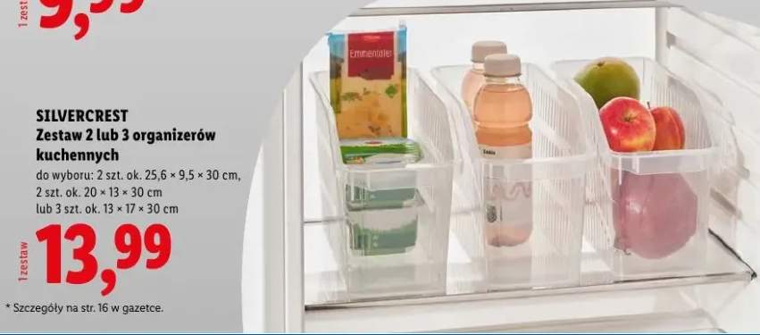 Zestaw 2 organizerów kuchennych SilverCrest 20×13×30cm
