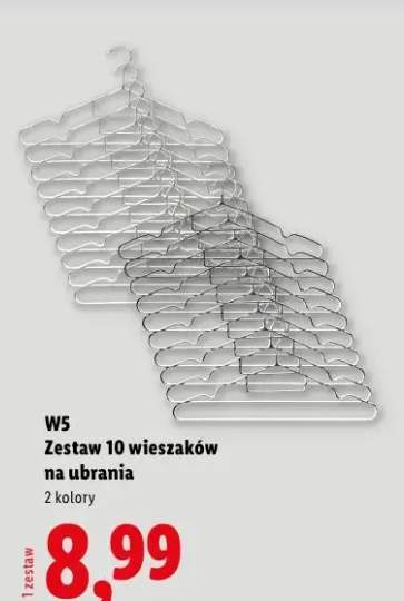 Zestaw 10 wieszaków na ubrania W5