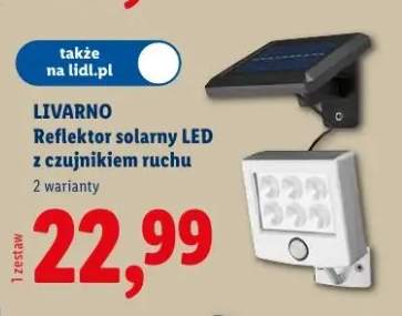 Reflektor solarny LED z czujnikiem ruchu Livarno