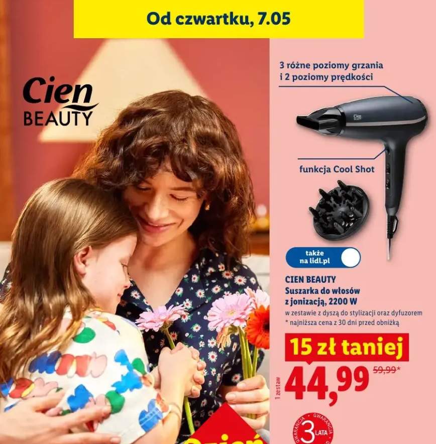 Suszarka do włosów z jonizacją 2200W Cien Beauty