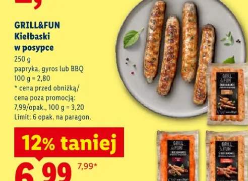 Kiełbaski w posypce gyros Grill&Fun