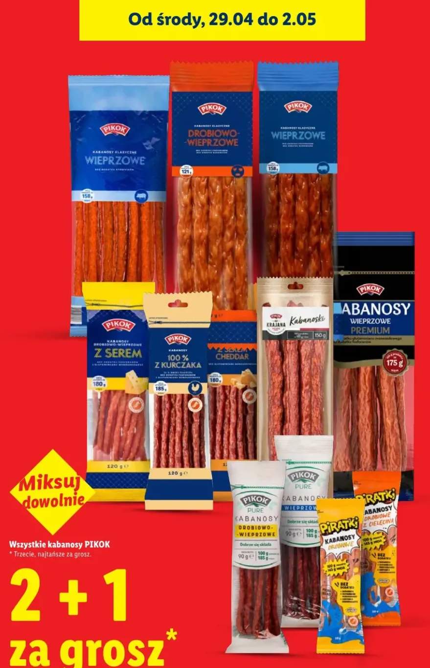 Kabanosy klasyczne wieprzowe Pikok