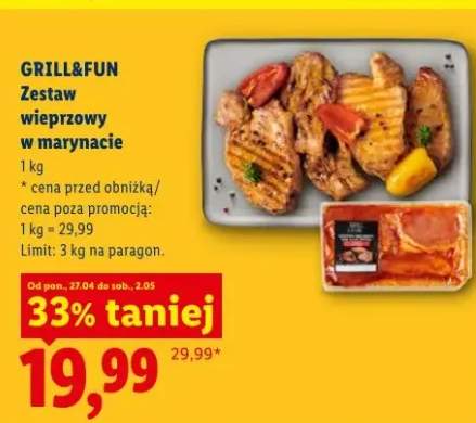 Zestaw wieprzowy w marynacie Grill&Fun