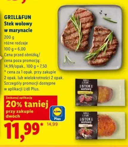 Stek wołowy w marynacie Grill&Fun