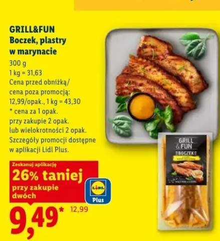 Boczek plastry w marynacie Grill&Fun