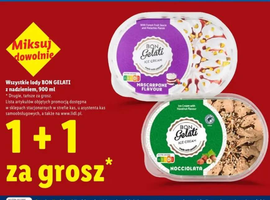 Lody Bon Gelati Nocciolata z nadzieniem
