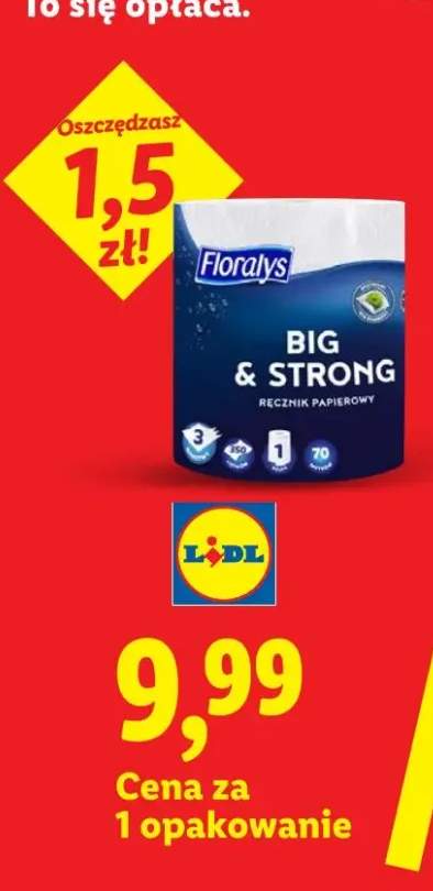 Ręcznik papierowy Big & Strong 3-warstwowy Floralys