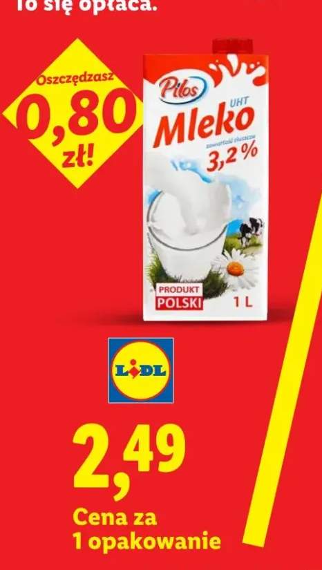 Mleko UHT 3,2% Pilos