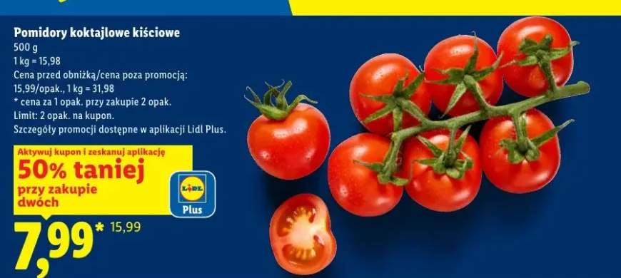 Pomidory koktajlowe kiściowe