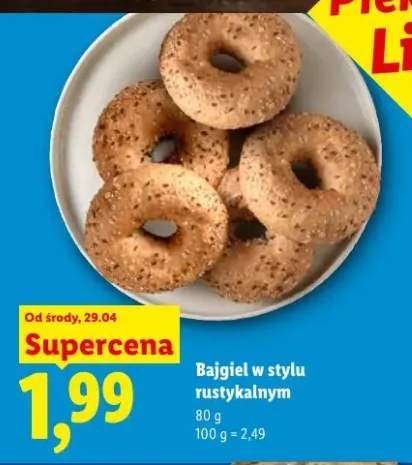 Bajgiel w stylu rustykalnym Piekarnia Lidla