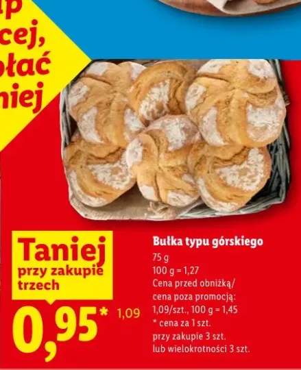Bułka typu górskiego Piekarnia Lidla