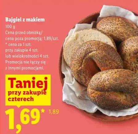 Bajgiel z makiem Piekarnia Lidla